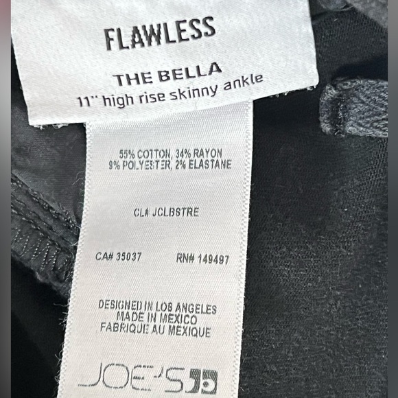 Joe’s Jeans The Bella 11” high rise Skinny ankle split front Gray‎ Size 27 - Picture 11 of 16
